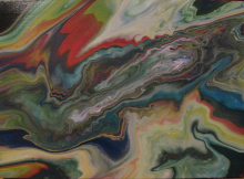 Peinture à l'acrylique sur toile de Nicolas Epinoux: queue de renard 