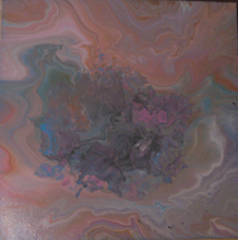 Peinture à l'acrylique sur toile de Nicolas Epinoux: Pastel explosion 