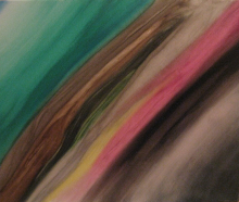 Peinture à la gouache sur toile de Nicolas Epinoux: ma planète 